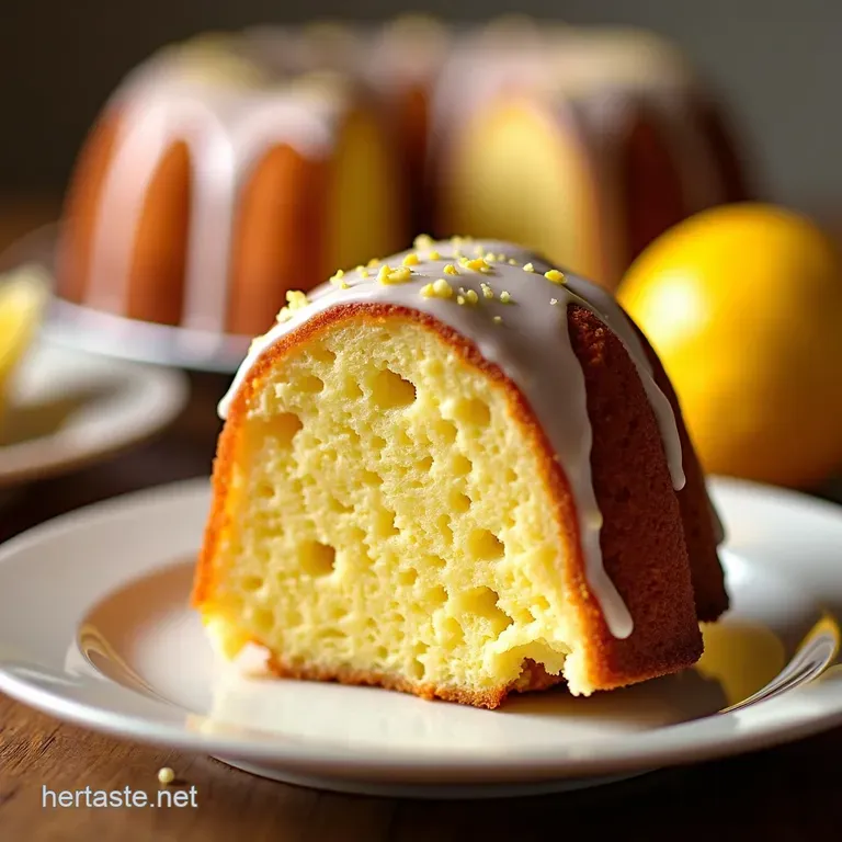 Almost Nothing Bundt Cake Lemon Bliss Copycat presentation
