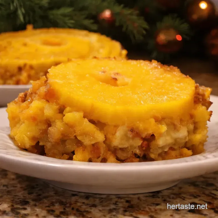 Aloha Holiday Stuffing Pineapple Sausage presentation