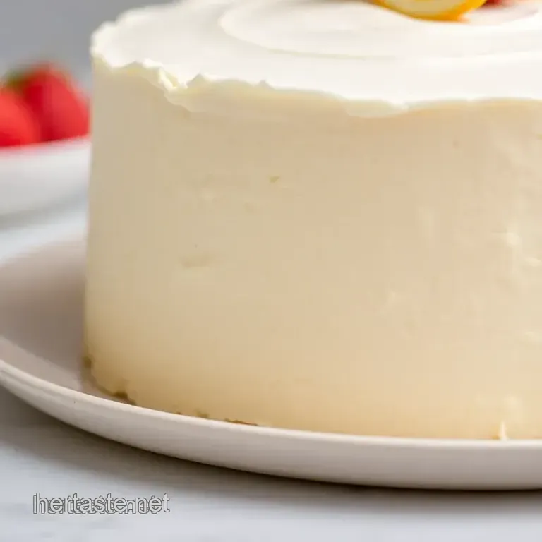 Angel Food Cake with Luscious Pie Filling presentation