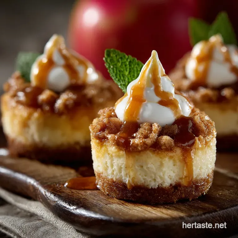 Apple Crisp Mini Cheesecakes: the Ultimate Fall Dessert Recipe presentation