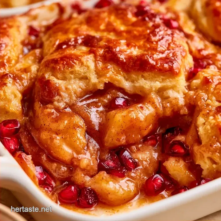 Apple Pomegranate Cobbler with Pomegranate Arils