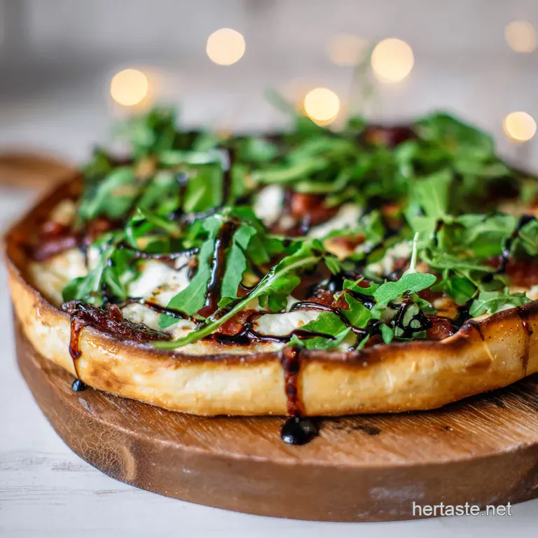 Arugula Prosciutto Pizza the Rocket Man presentation