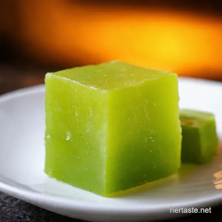 Authentic Layered Coconut Pandan Jelly presentation