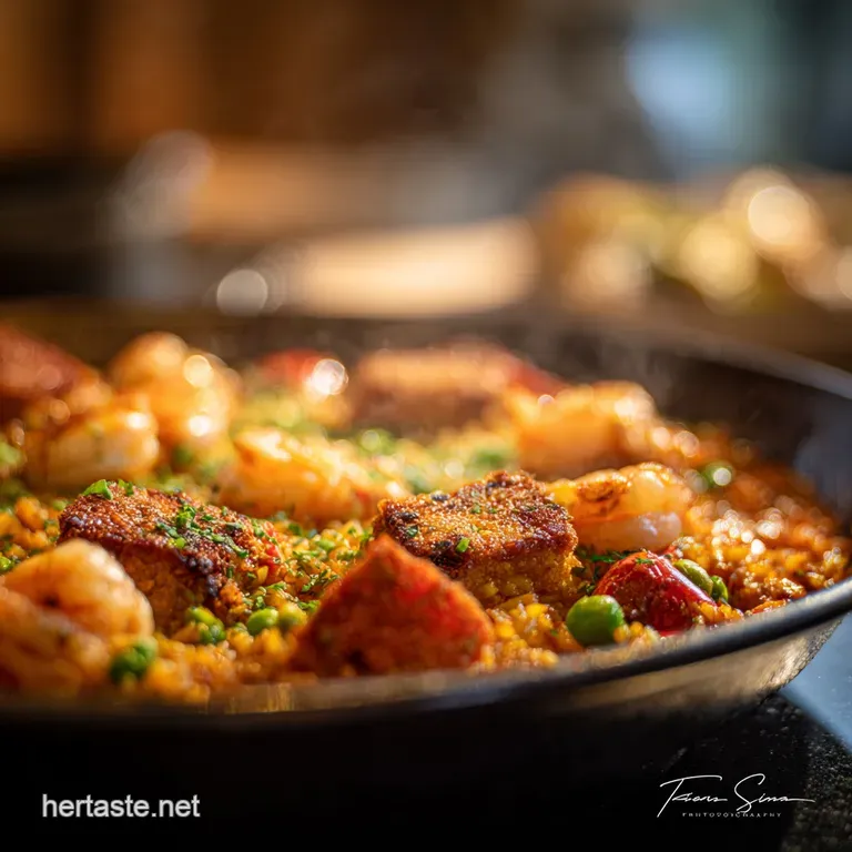 Authentic Spanish Mixed Seafood Paella Paella Mixta