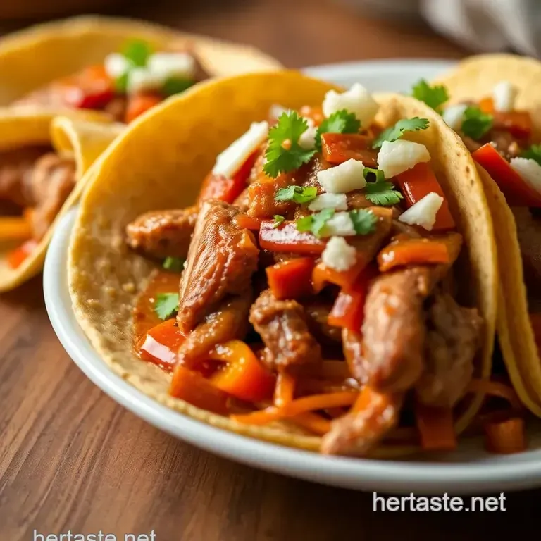 Authentic Traditional Mexican Tacos Al Pastor presentation