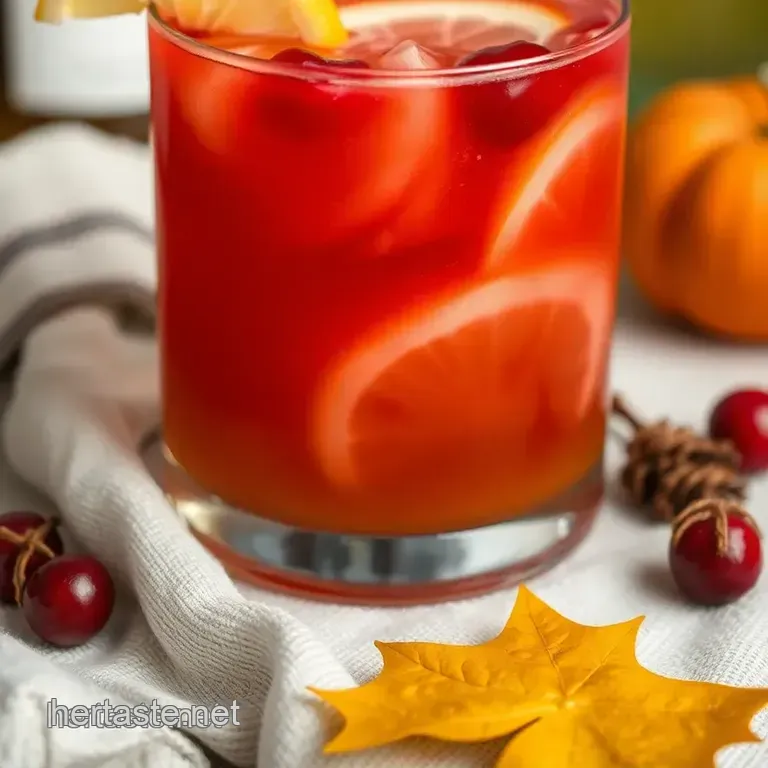 Autumnal Delight: Cranberry Apple Spritz presentation