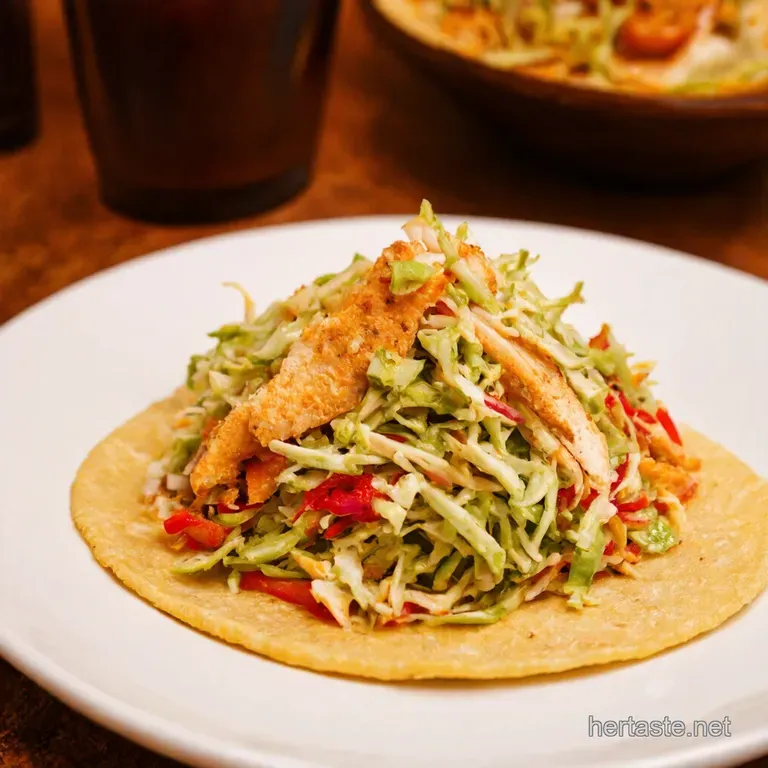 Baja Slaw for Fish Tacos Sunshine in Every Bite presentation