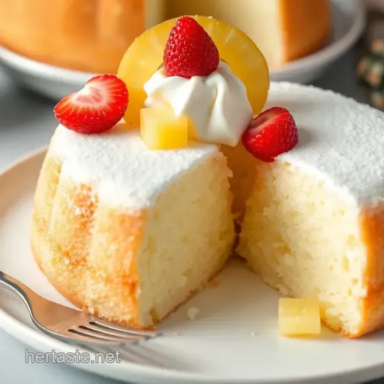 Heavenly Pineapple Angel Food Cake