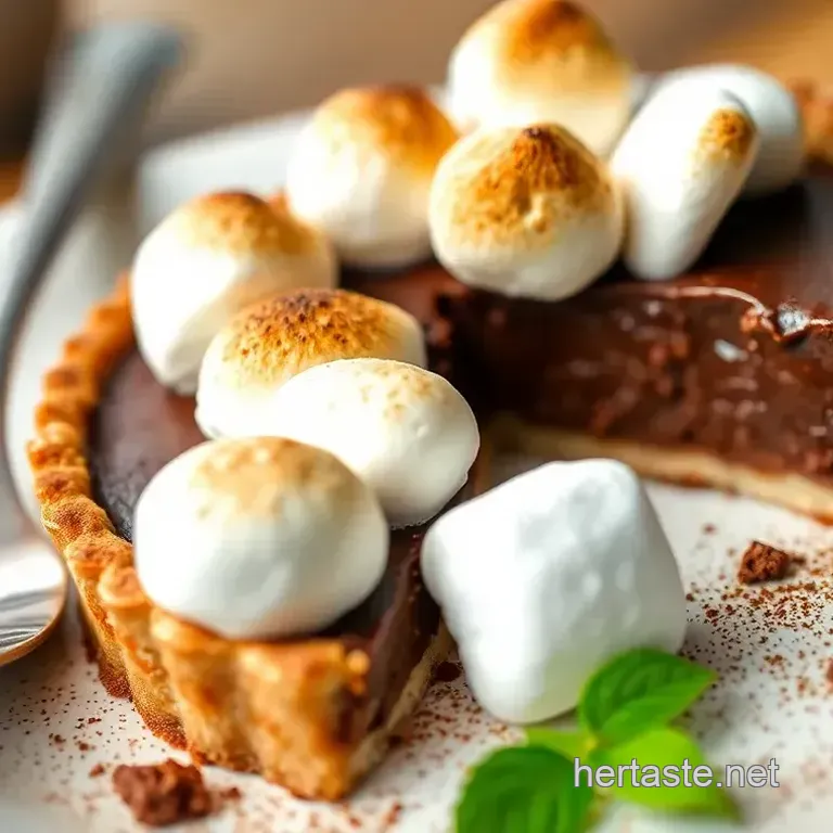Decadent Chocolate Tart with Toasted Marshmallow