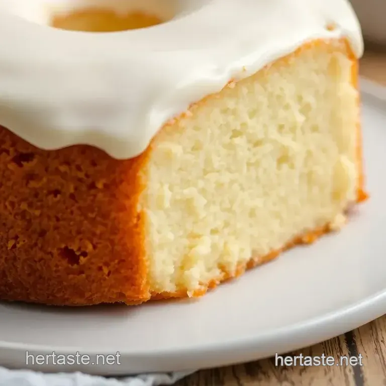 Classic Vanilla Butter Cake presentation