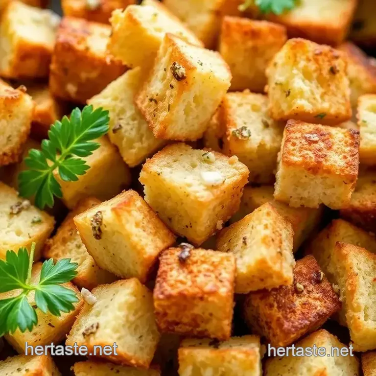 Golden & Crunchy Bread Croutons presentation