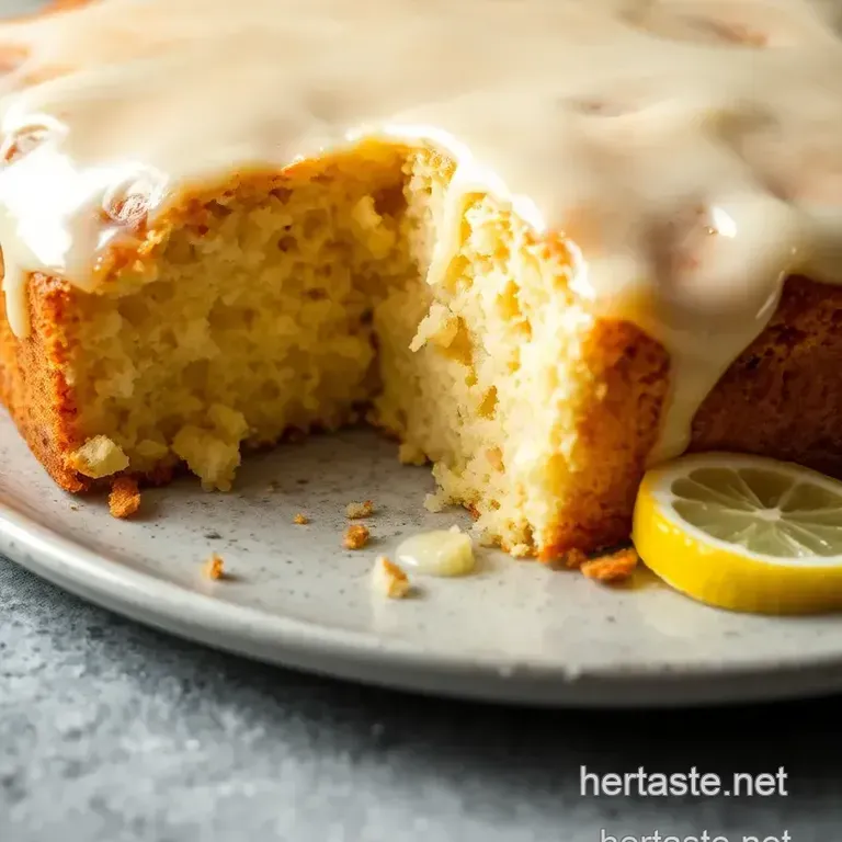 Bake Kefir Sheet Cake with Zesty Lemon Glaze presentation
