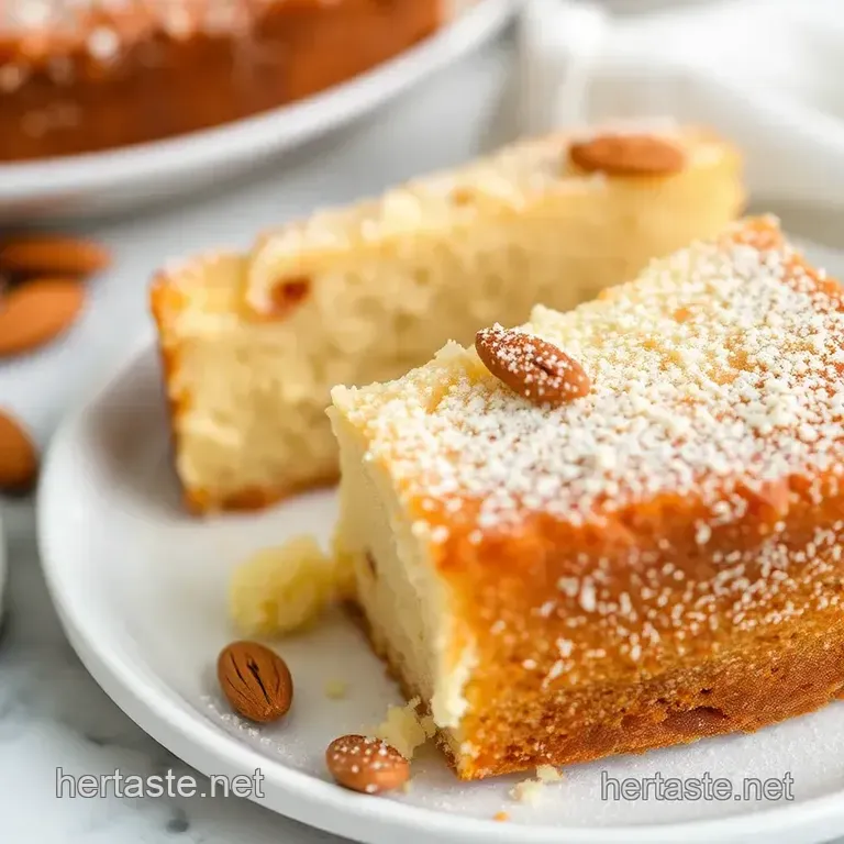 Delightful Low Sodium Almond Cake presentation