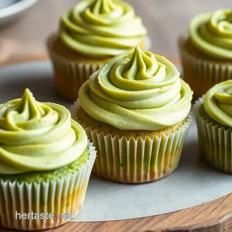 Fluffy Matcha Cupcakes with Whipped Vanilla Bean Frosting
