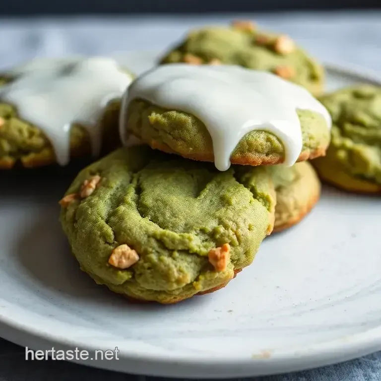 Bake Matcha Oatmeal Cookies with Icing