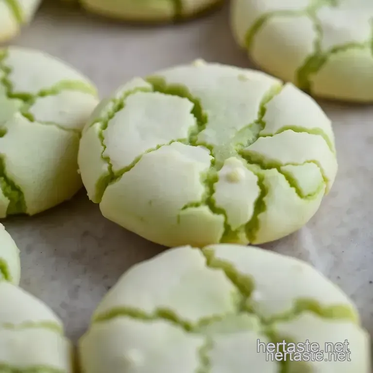 Bake Pandan Crinkle Cookies presentation