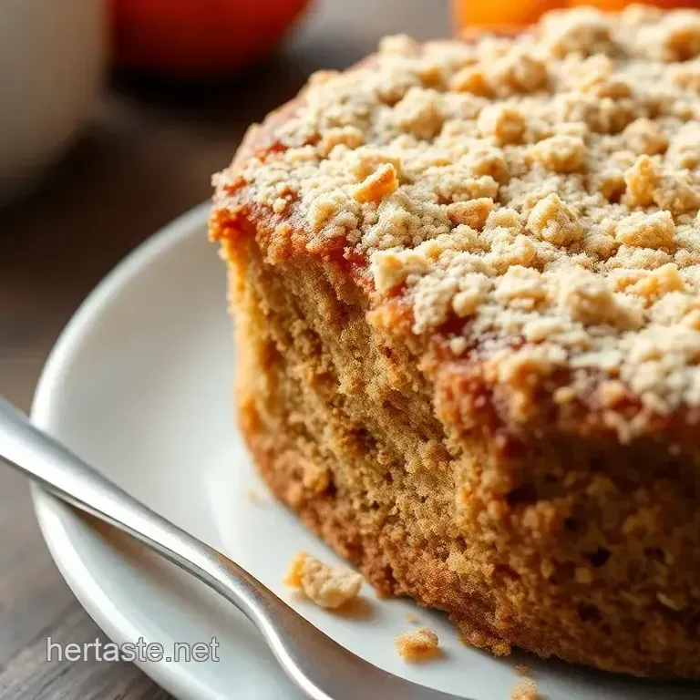 Bake Persimmon Coffee Cake with Crunchy Topping