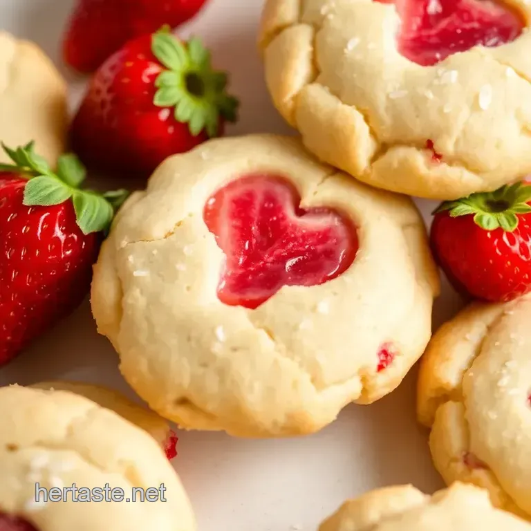 Delicious Strawberry Shortbread Cookies presentation