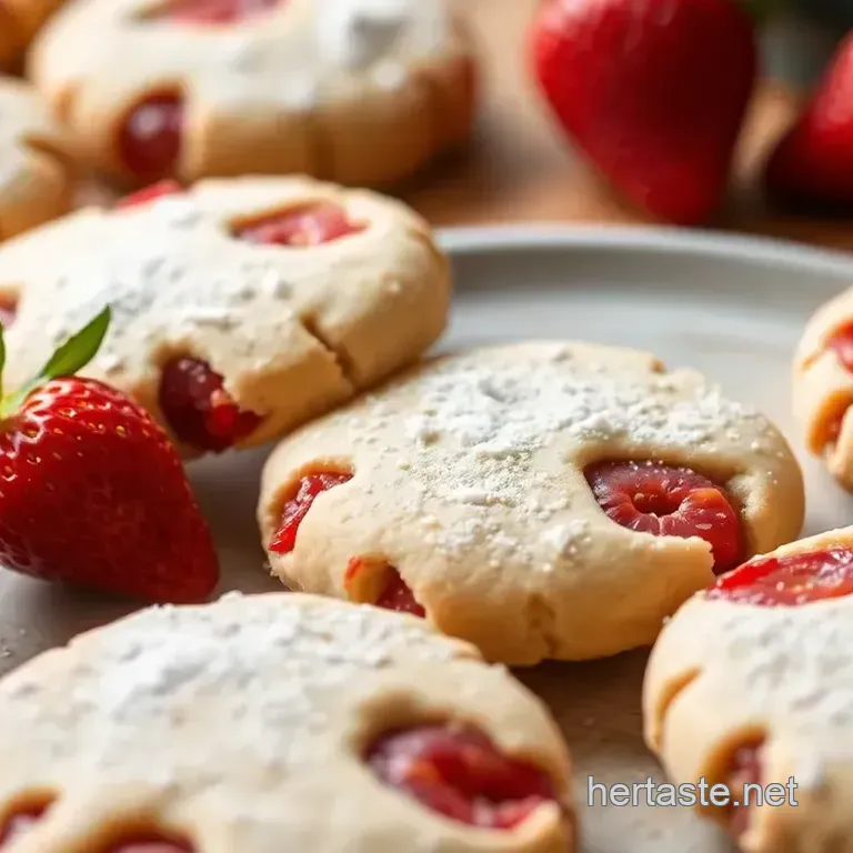 Delicious Strawberry Shortbread Cookies