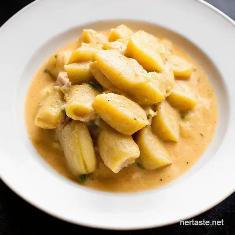 Baked Chicken Gnocchi with Garlic Asiago Cream Sauce