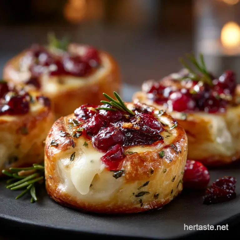 Baked Cranberry Brie Bites: the Easiest Holiday Appetizer (Ready in 30 Min) presentation
