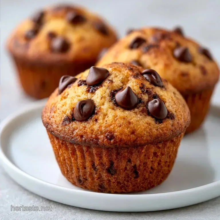Moist Banana Chocolate Chip Muffins