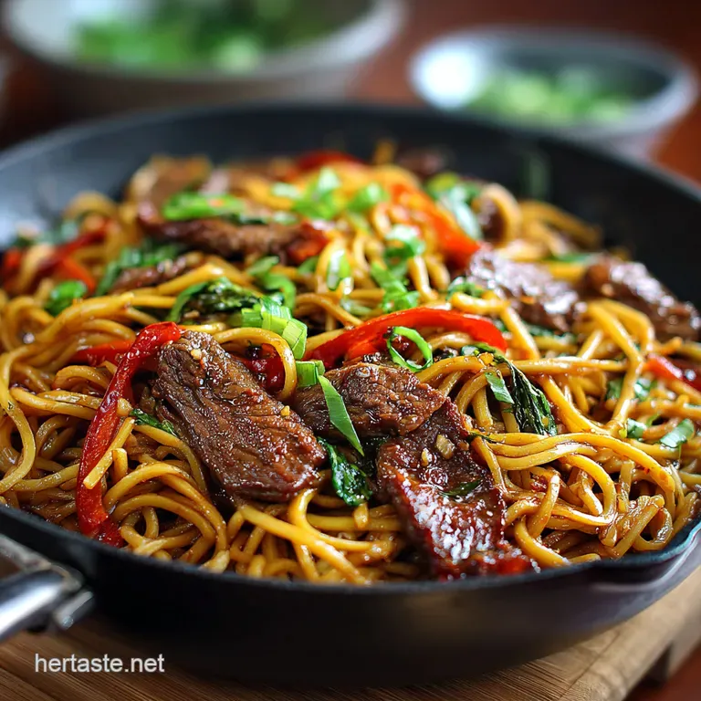 Beef Lo Mein Better Than Takeaway presentation