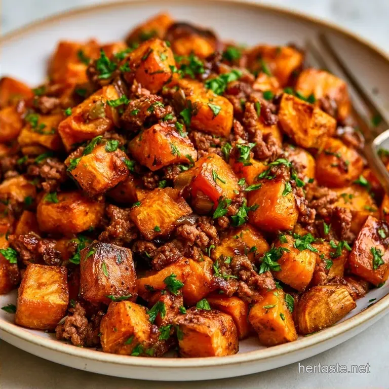Beef Sweet Potato Bowl with Cottage Cheese