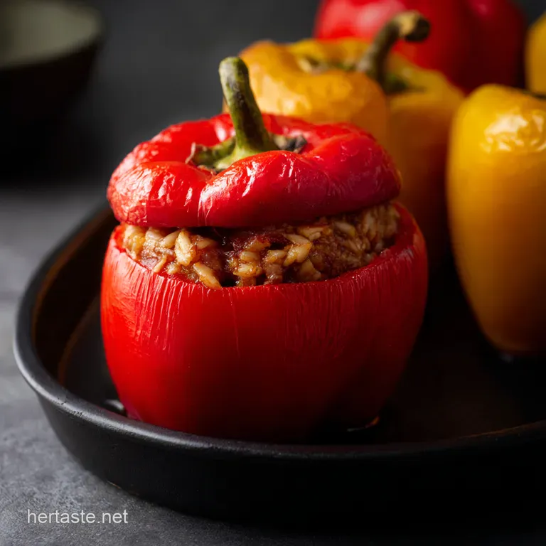 Bellissima Italianstyle Stuffed Peppers presentation