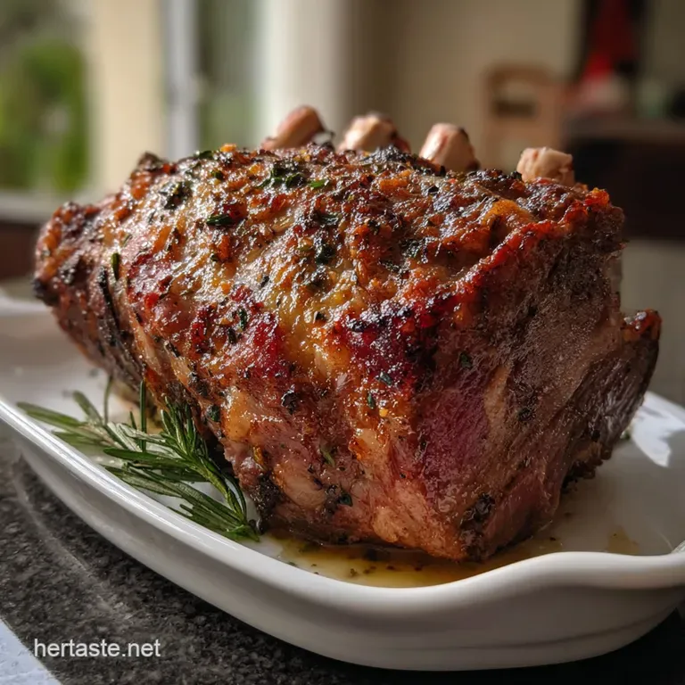 Elegant plate featuring a tender, seared steak alongside golden roasted potatoes, garnished with fresh herbs and a drizzle...