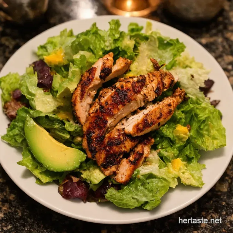 Blackened Chicken Salad with Avocado Sunshine on a Plate presentation