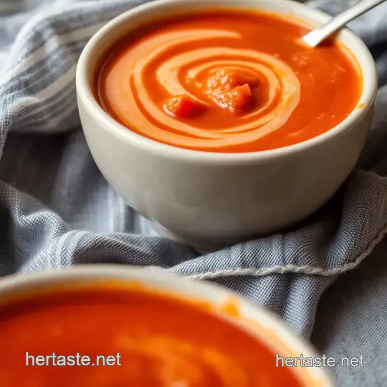 Hearty Blend Tomato Soup presentation