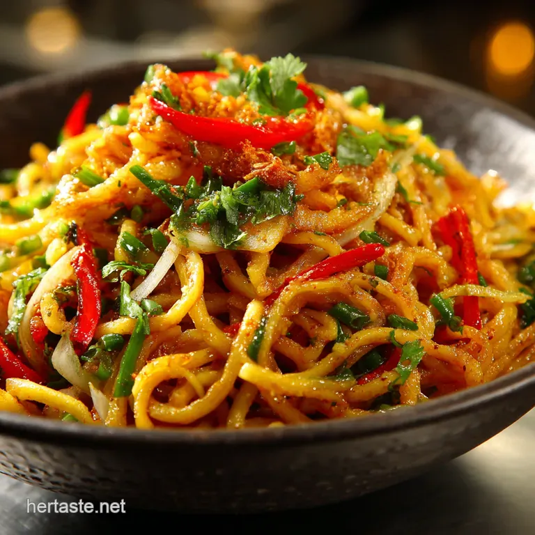 Bombay Bistro Hakka Noodles presentation
