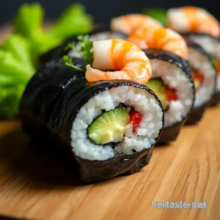 Boston Roll Sushi presentation