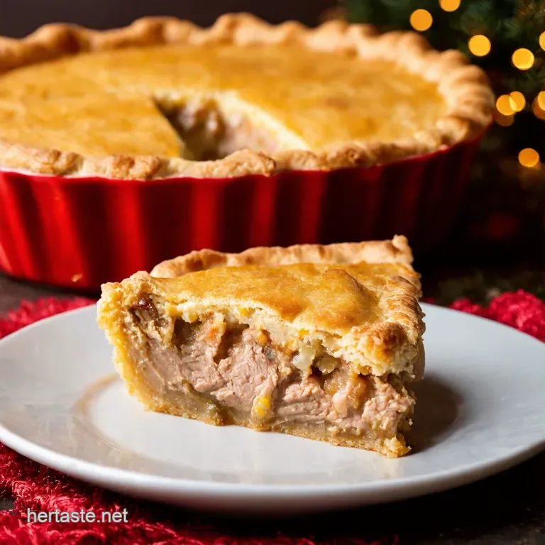 Boxing Day Leftover Turkey Cranberry Pie presentation