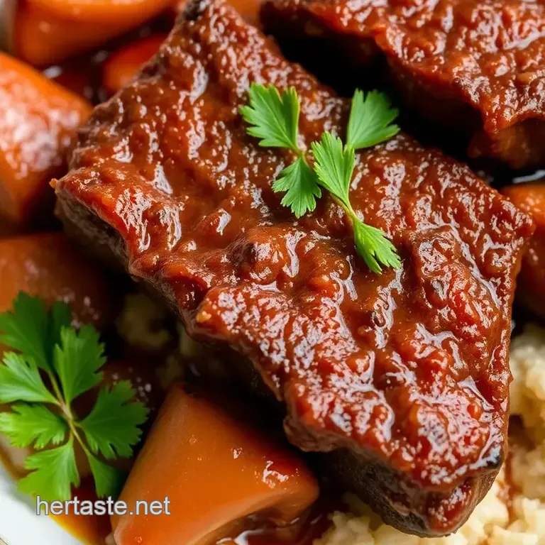 Braise Beef Short Ribs with Oxtail Spice presentation
