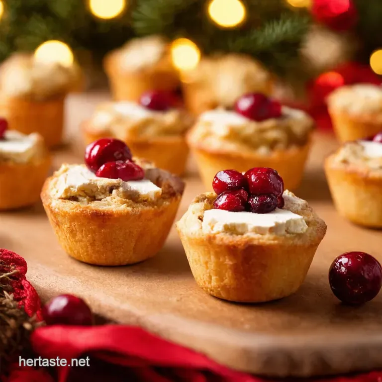 Brie Cranberry Bites with Rosemary Honey presentation