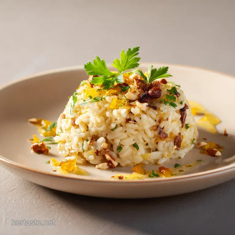 Rice Side Dish Recipes: Brown Butter Lemon Pilaf presentation