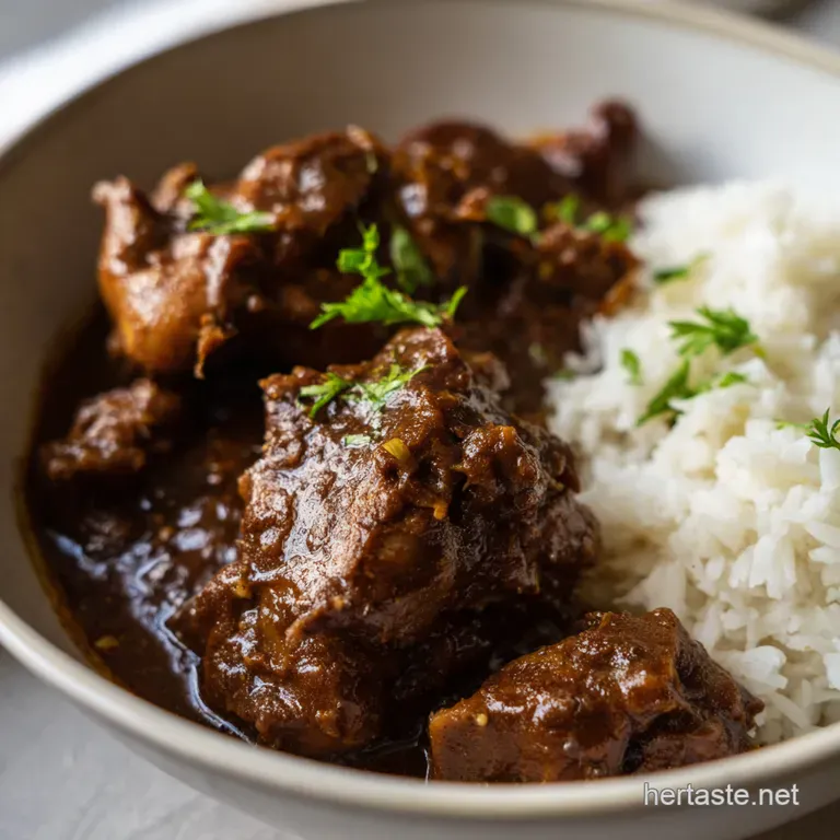 Brown Stew Chicken A Taste of the Caribbean presentation
