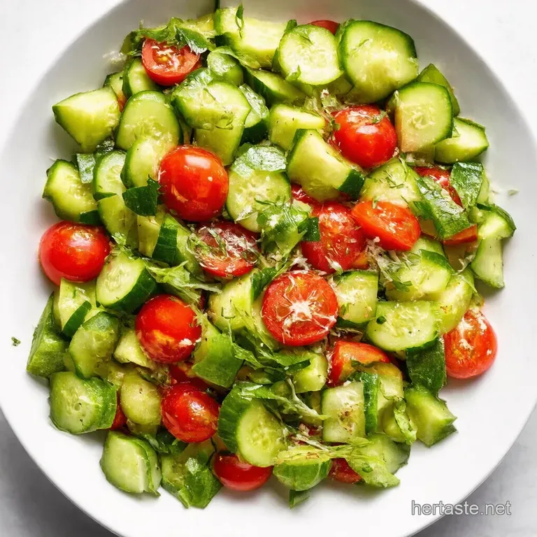 Bursting Tomato and Cucumber Salad with LemonHerb Vinaigrette