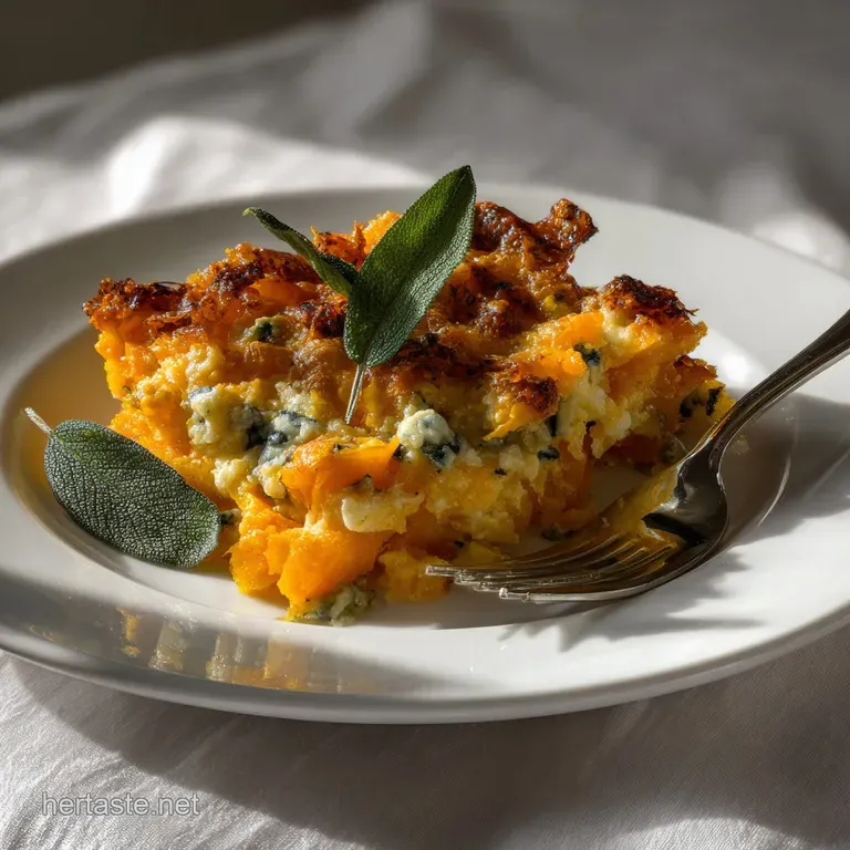 Butternut Squash Gratin with Blue Cheese & Sage