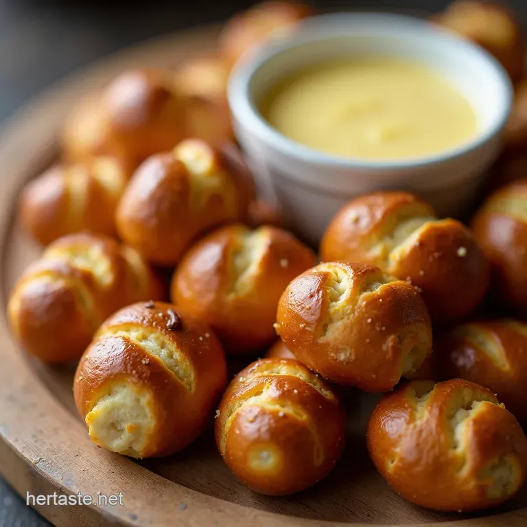 Golden Glory The Ultimate Beer Garden Soft Pretzel Bites with Garlicky Butter Dip