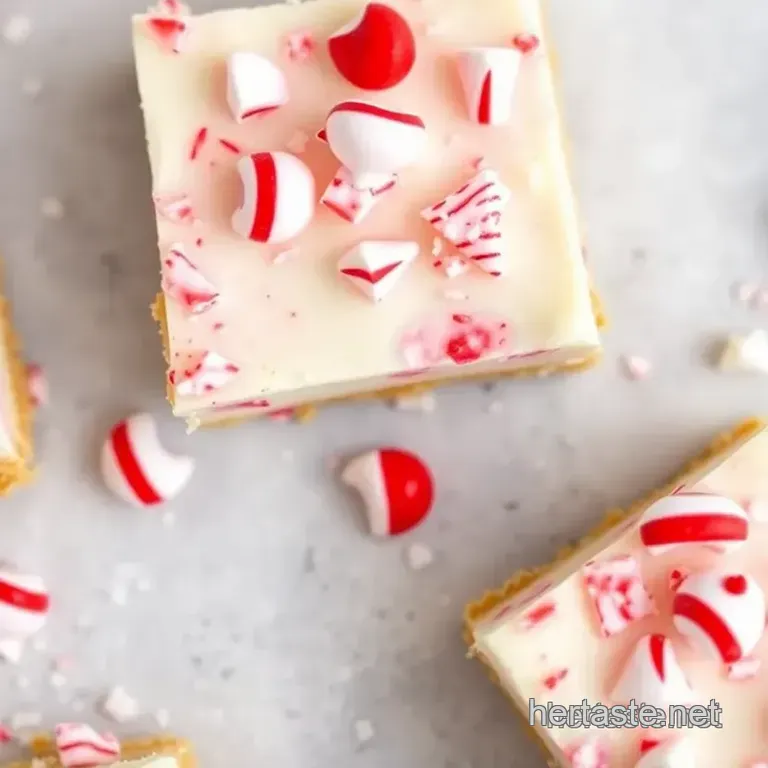Candy cane flavors: 5 Amazing No-Bake Cheesecake Bar Recipes! presentation