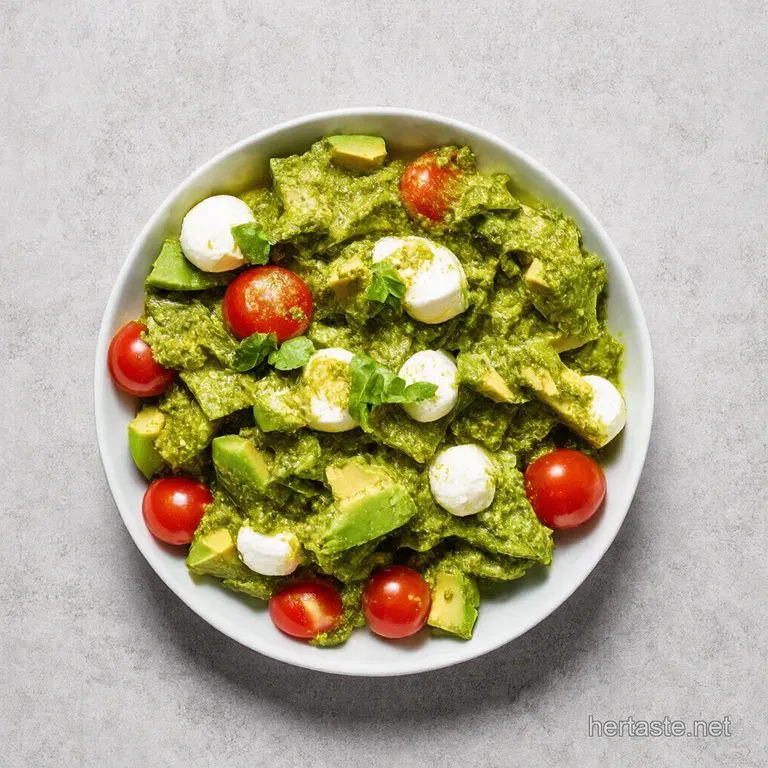 Caprese Avocado Salad Recipe Mozzarella Pesto Toma