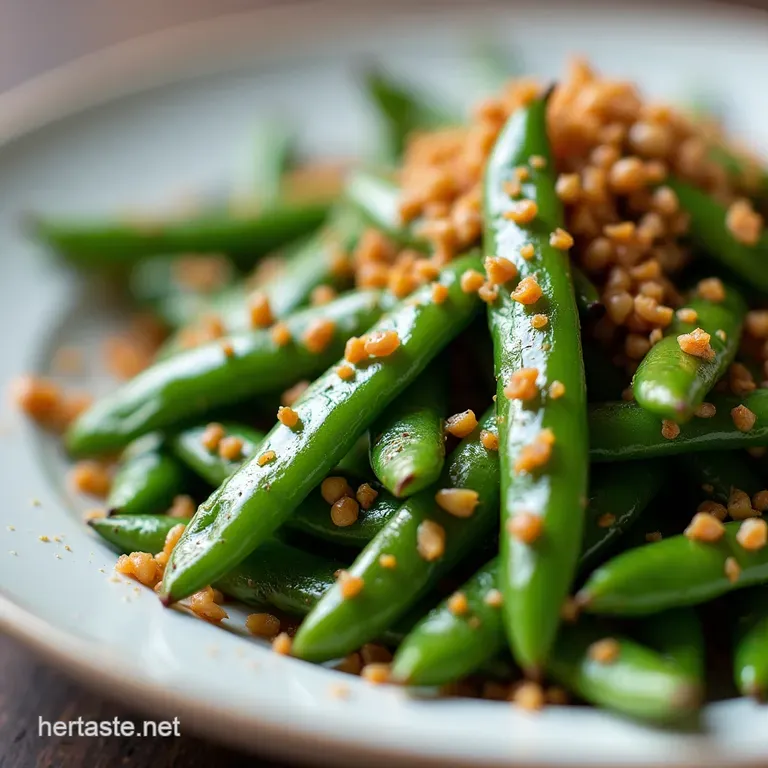The Proper Side Caramelized Garlic Toasted Sesame Snap Peas