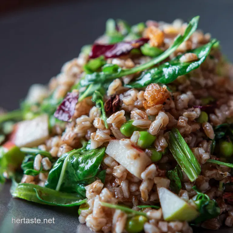 Charlie Bird Inspired Farro Salad presentation