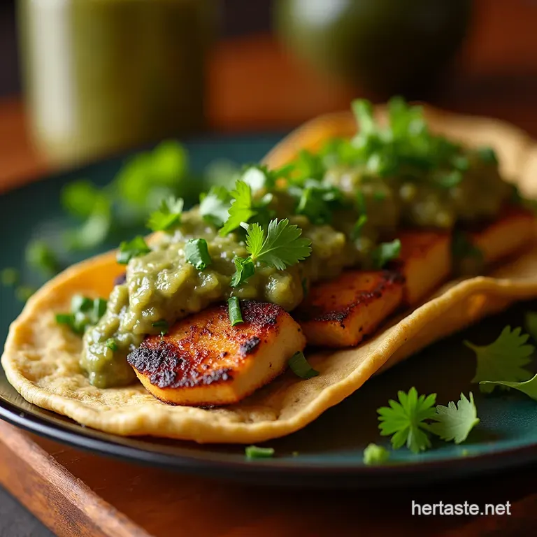 The Smoky Siren Charred Tomatillo Jalape&ntilde;o Salsa Verde presentation