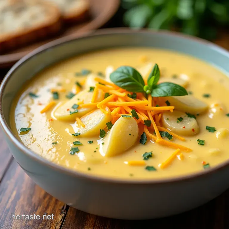 Cheddar Garlic Herb Potato Soup Hug in a Bowl