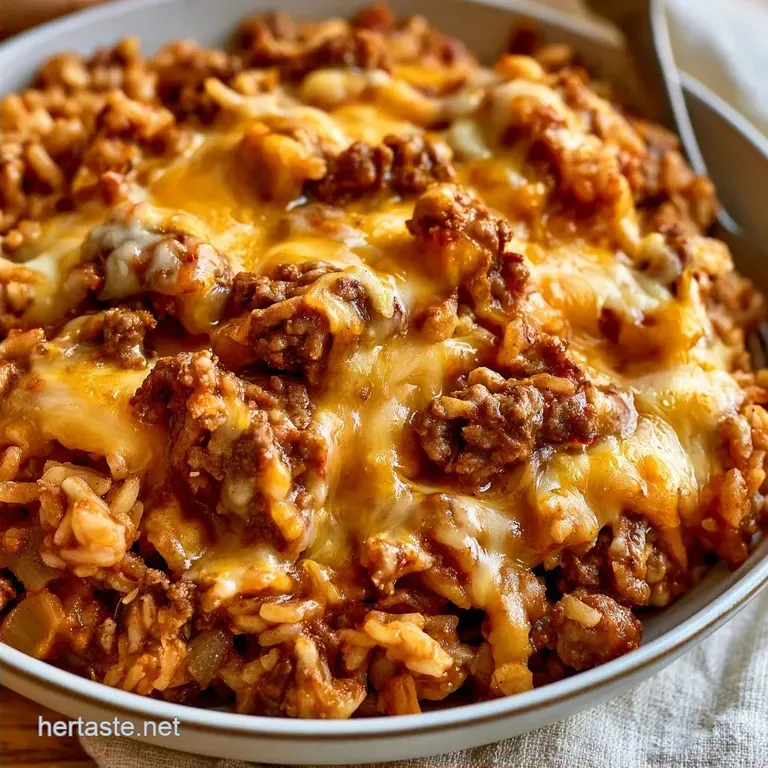 Cheesy Beef Rice Skillet