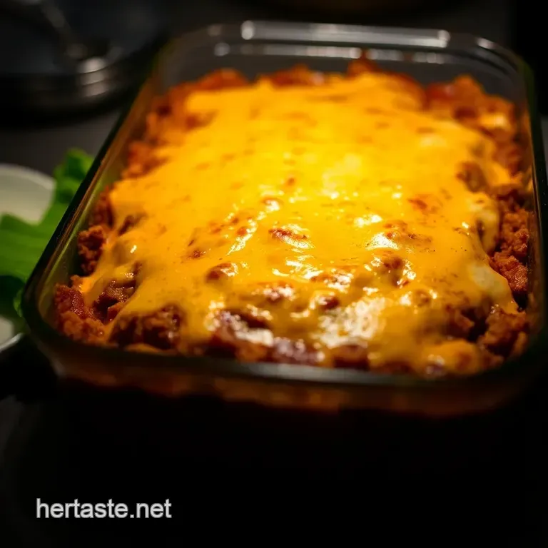 Cheesy Burrito Bake Delight presentation